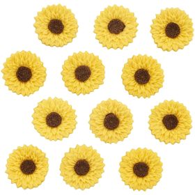 Wilton Sunflower Royal Icing Decorations, Yellow, 0.63 oz.