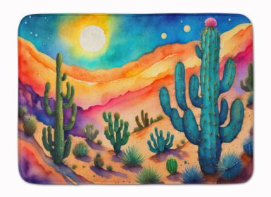 Cactus in Color Memory Foam Kitchen Mat Machine Washable Anti-Fatigue Mat Cushion Comfort Bath Mat or Kitchen Rug