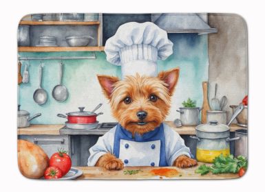 Australian Terrier The Chef Memory Foam Kitchen Mat Machine Washable Anti-Fatigue Mat Cushion Comfort Bath Mat or Kitchen Rug