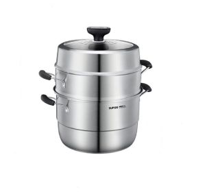 Steamer 304 Stainless Steel Pot Qiaoyi Take Thickened Stovetop Universal Steamer Steamer Drawer Household Steam Fish Pot Steamed Buns Pot SZ30VA1 Thre