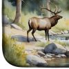 Mountain Stream Elk Dish Drying Mat Absorbent Dish Drying Mat Pad for Kitchen Counter Dish Drainer Mat for Countertop, 14 x 21", Multicolor