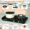 2-in-1 Electric Griddle & Induction Cooktop and 1800W Induction Burner with Removable Griddle Pan Non-stick