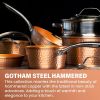 Hammered Copper Collection ‚Äì 20 Piece Premium Pots and Pans Set Nonstick Ceramic Cookware + Bakeware Set