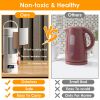 17Oz Travel Electric Kettle Portable Tea Coffee Kettle Stainless Steel Water Boiler with 4 Temperature Preset Modes Inbuilt Handle for Home Office Aut