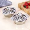 1pc Stainless Steel Lemon Squeezer; Juicer With Bowl Container For Oranges Lemons Fruit; Portable Orange Juicer; Kitchen Tools