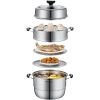 Steamer 304 Stainless Steel Pot Qiaoyi Take Thickened Stovetop Universal Steamer Steamer Drawer Household Steam Fish Pot Steamed Buns Pot SZ30VA1 Thre