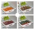 2pcs Kitchen Refrigerator Freshness Storage Boxes; 12 Grids Egg Storage Boxes; Multifunctional Drawer Type Food Divided Storage Boxes