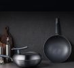 Frying Wok Titanium Uncoated Non-Stick Frying Wok Uncoated Healthy Non-Stick Frying Wok Stir Frying Pan Upgrade with Standing Lid 2 Generation Titaniu