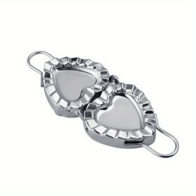 1pc, Heart Shaped Dumpling Maker Press, 304 Stainless Steel Dumpling Mold, Love Ravioli Maker Press, Easy-Tool For Dumpling Wrapper (Quantity: 1pc)