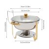 5 Qt Chafing Dish Buffet Set, Stainless Steel Round Chafers and Buffet Warmers Sets, Round Chafing Dish