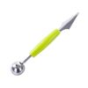 Double Head Stainless Steel Fruit Digging Spoon; Corrugated Carving Knife Watermelon Fruit Platter Tool; Spoon Digger