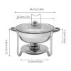 5 Qt Chafing Dish Buffet Set, Stainless Steel Round Chafers and Buffet Warmers Sets, Round Chafing Dish