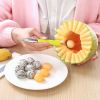 Double Head Stainless Steel Fruit Digging Spoon; Corrugated Carving Knife Watermelon Fruit Platter Tool; Spoon Digger